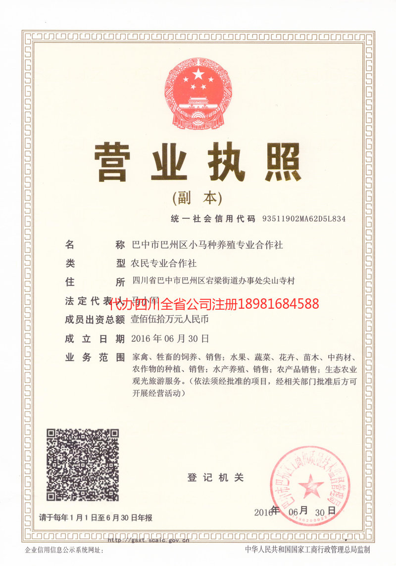 大竹大竹小马种养殖专业合作社